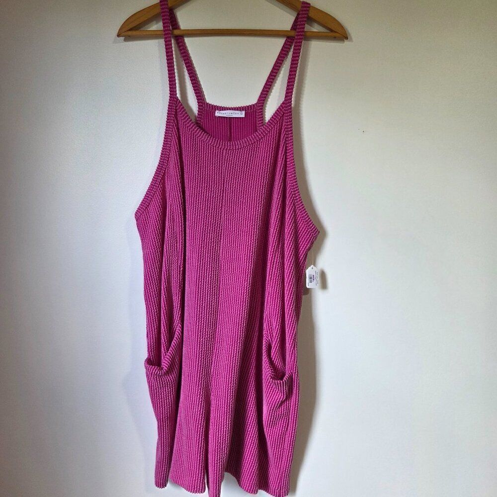 NWT WASABI + MINT PINK TEXTURED ROMPER SIZE LARGE